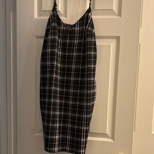 SHEIN Curve Black and White Checkered Top